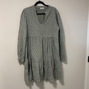 Civico 51 Eyelet Dress in Sage